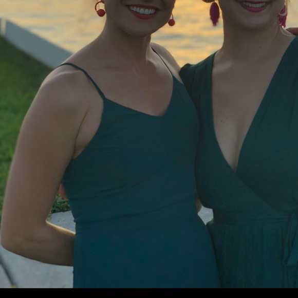 Lulus Wedding Guest Dress, Size XS, Forest Green - Picture 3 of 8